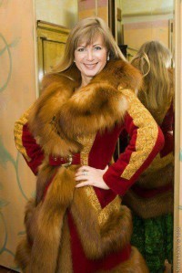 Create meme: fur vest, fur, Vika Tsyganova