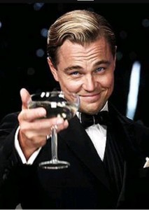 Create meme: DiCaprio with a glass of, Leonardo DiCaprio with a glass of, the great Gatsby Leonardo DiCaprio