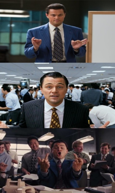 Create meme: the wolf of wall street meme, Leonardo DiCaprio the wolf of wall, the wolf of wall street DiCaprio