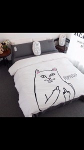 Создать мем: постельное белье, постельное бельё кот, постельное белье ripndip