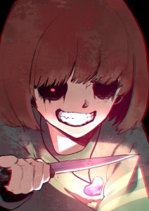 Create meme: Chara, Undertale, Chara undertail crazy