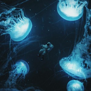Create meme: space, jellyfish