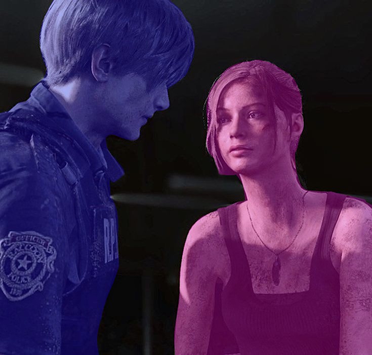 Create meme: resident evil 2 remake, Resident evil Claire, Leon and Claire