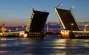 Создать мем: белые ночи санкт петербурга, мост в, санкт петербург нева