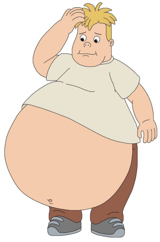 Create meme: cartoon fat man, fat cartoon, thick drawing