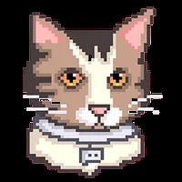 Create meme: pixel cat, pixel the cat, A cat in pixels meme