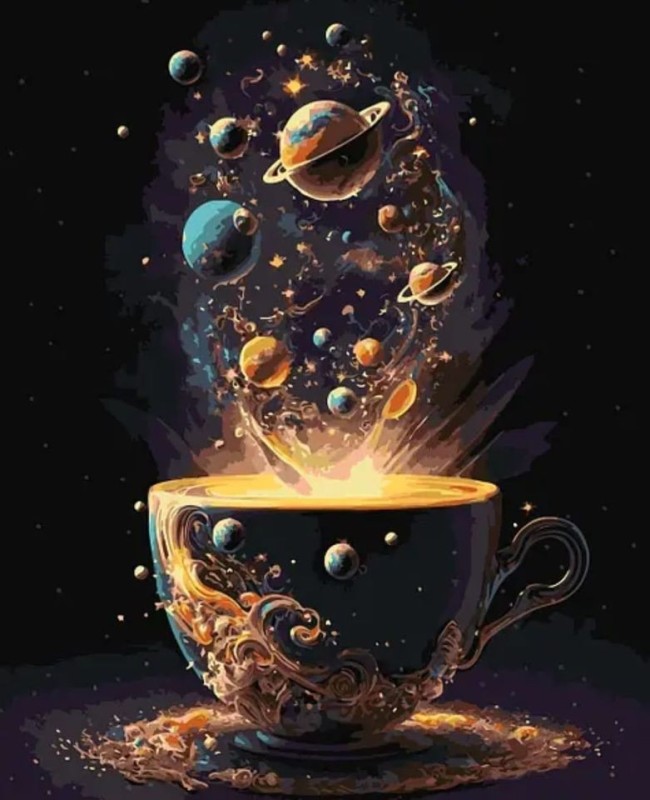 Создать мем: чашка кофе, темные фантазии, фэнтези рисунки