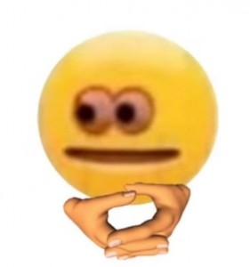 Создать мем: лицо смайлик, heavy breathing emoji, sheesh emoji meme с рукой