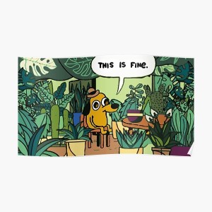 Create meme: this is , this is fine meme, a child's drawing