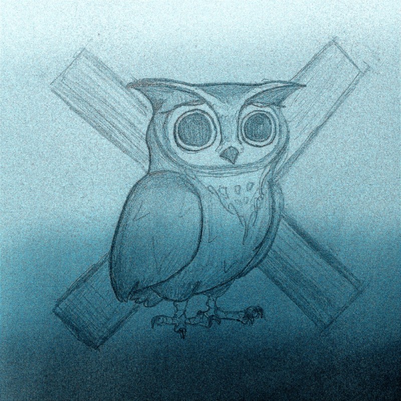 Create meme: owl pencil is easy, the painted owl, owl pencil