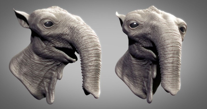 Создать мем: elephant 3d sculpt, wwf плакат ужасно еще ужаснее, слон 3д модель