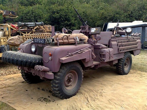 Create meme: land rover 109 pink panther, sas land rover pink panther, land rover pink panther
