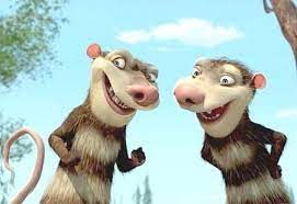 Create meme: opossums, two possum from ice age, the possums from ice age