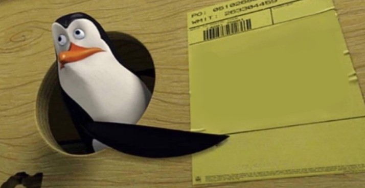 Create meme: penguins of Madagascar skipper, The penguin meme in the box, meme penguin