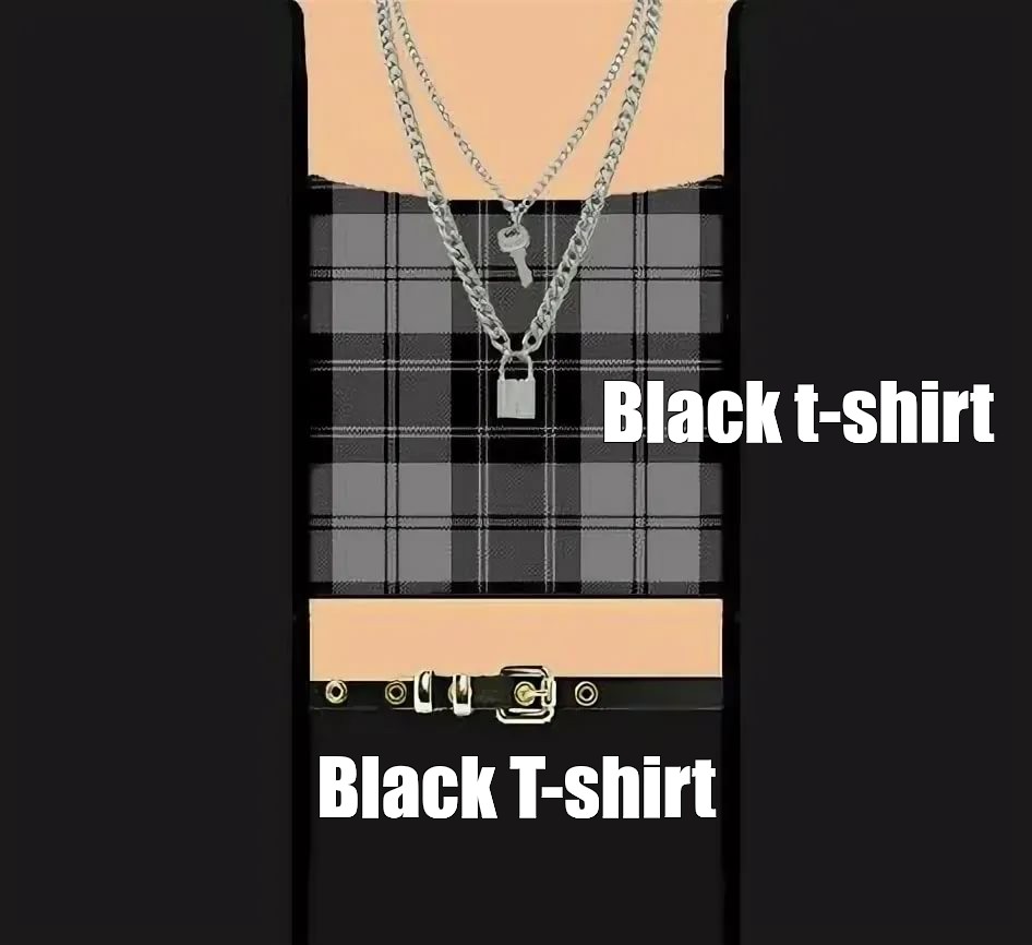 T-shirt girl black - Roblox