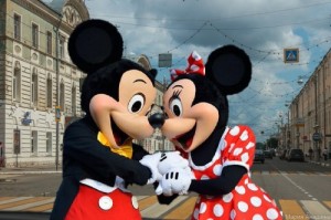 Create meme: Mickey and Minnie mouse in Tver on 24 July 2012