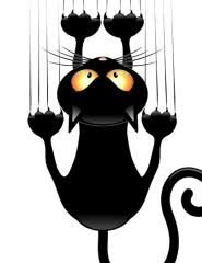 Создать мем: black cat, кошка хэллоуин пнг, чёрные кошки картинки мультяшные