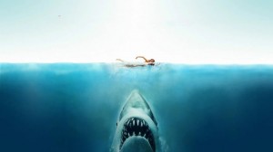 Создать мем: челюсти jaws (1975), челюсти фильм 1975 постер, челюсти фильм 1975