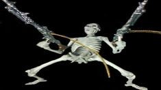 Create meme: skeleton , bones skeleton, skeleton with machine guns