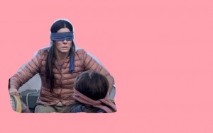 Create meme: the birdcage movie 2018 Sandra bullock, blindfold, Sandra bullock is blindfolded