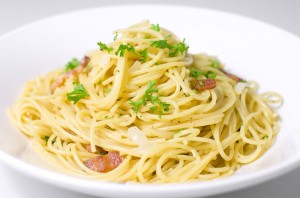 Create meme: spaghetti Carbonara, pasta Carbonara