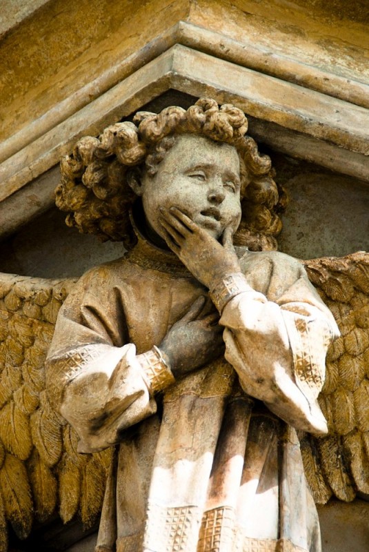 Create meme: creative commons, angel sculpture, smiling angel