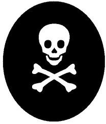 Создать мем: Череп и кости, пиратская чёрная метка шаблон, черная метка клипарт