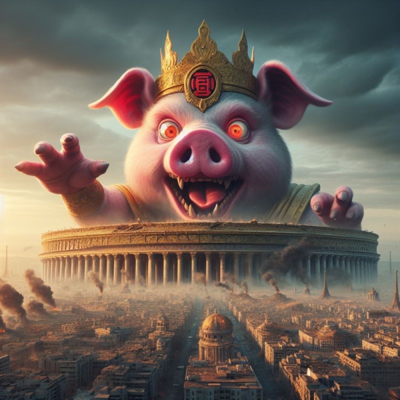 Create meme: mumps , pig pig, in the year of the pig