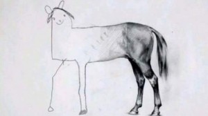 Создать мем: рисунок лошади, мем рисунок лошади, недорисованная лошадь мем