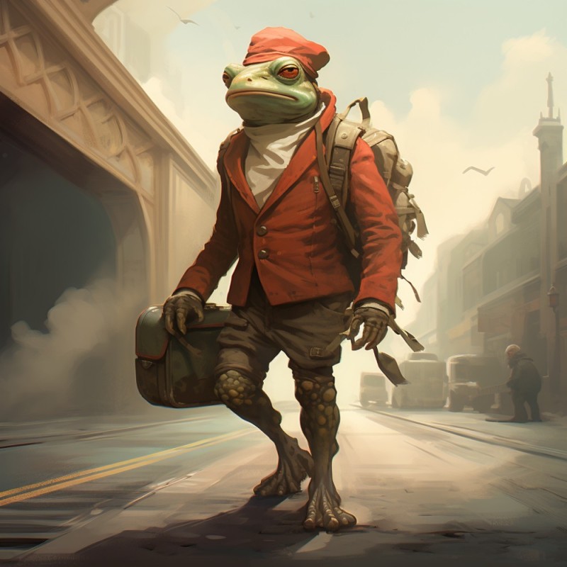 Create meme: people , Toad art aristocrat, frog 