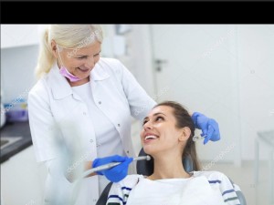 Create meme: dentistry, blonde dentist and the patient, evil dentist woman