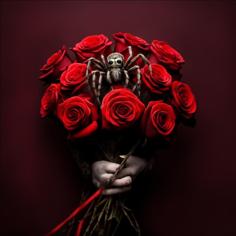 Create meme: black roses , red roses , red roses bouquet