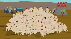 Create meme: south park mountain of men, south park is full of men, south park is a bunch of men