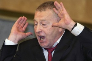 Create meme: the liberal democratic party, the leaders of the parties, meme Zhirinovsky