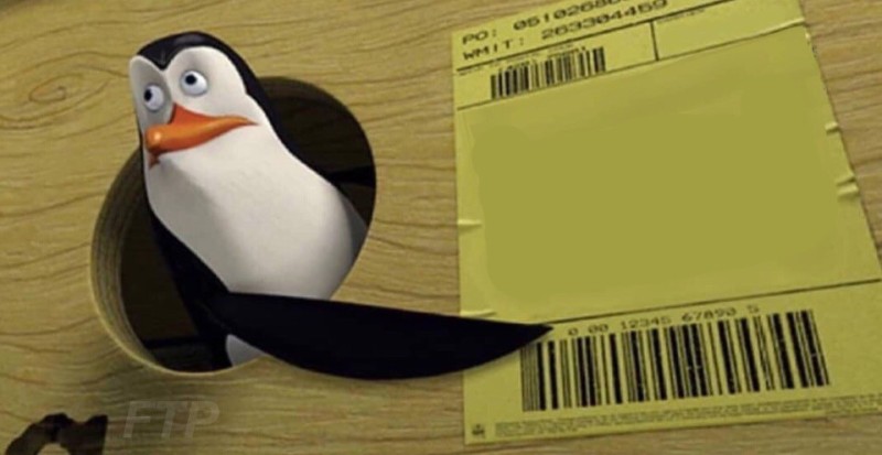 Создать мем: пингвины из мадагаскара, мем с пингвином, мем пингвин в коробке