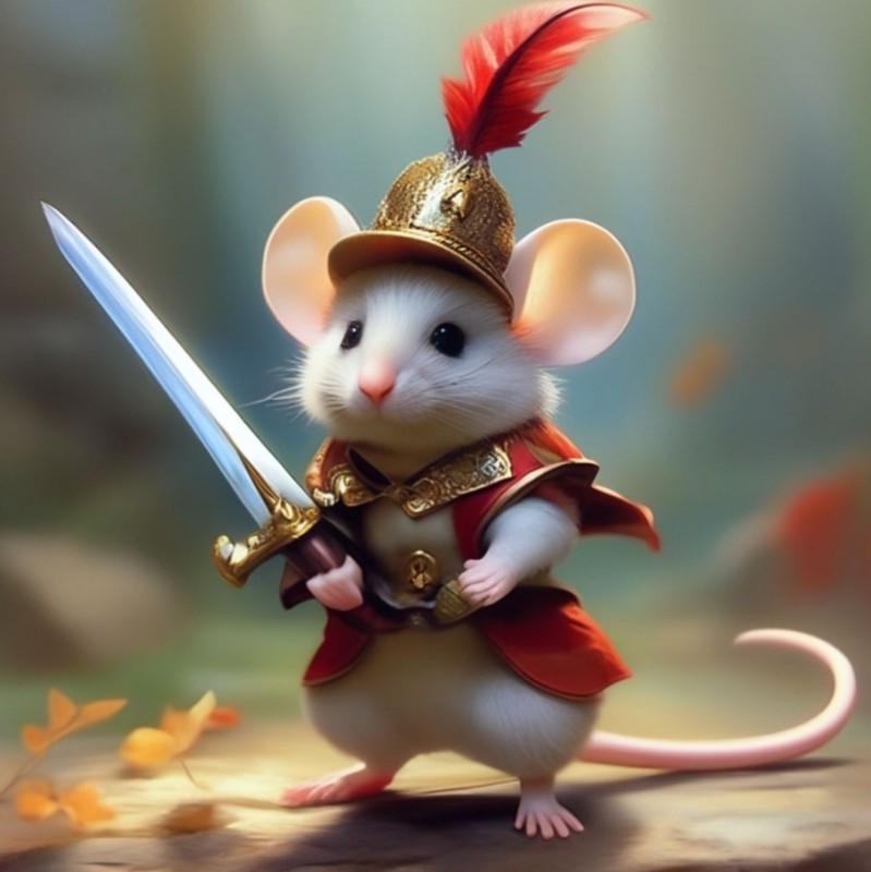 Создать мем: мышка арт, мышонок рыцарь, мышонок