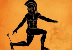 Создать мем: pc master race, ахиллесова пята рисунок, мифы древней греции ахиллес