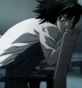 Create meme: death note l, death note, death note l