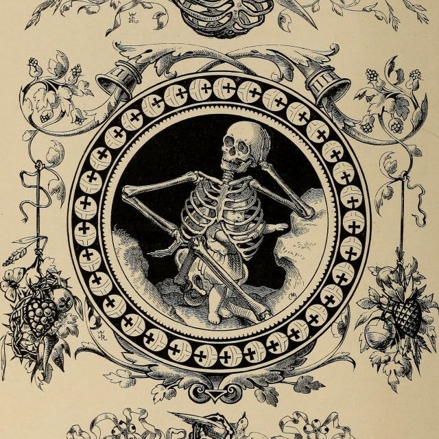 Create meme: bones engraving, engraving, necromancy engraving