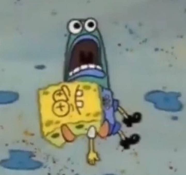 Создать мем: spongebob dead, history of spongebob squarepants, рыба из спанч боба
