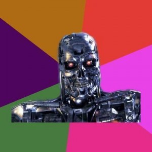 Create meme: robot, robot, terminator salvation
