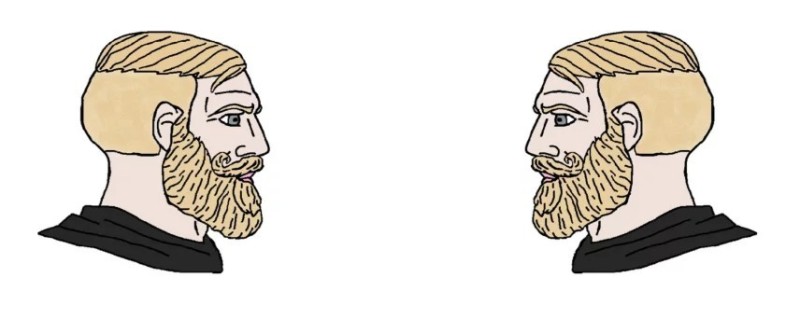 Создать мем: чад мем с бородой, мем мужчина с бородой, борода мем