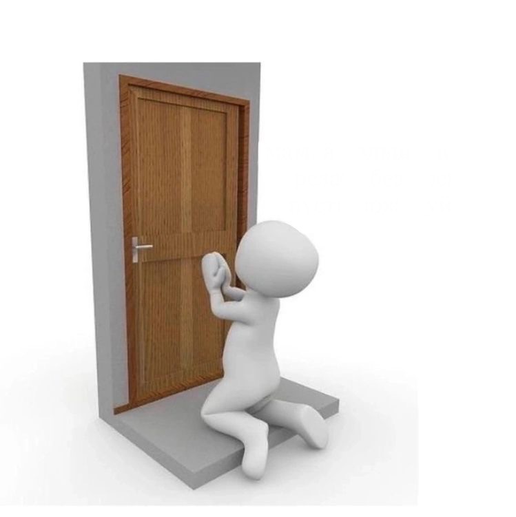 Create meme: the man with the door, closed and open society, the little man opens the door