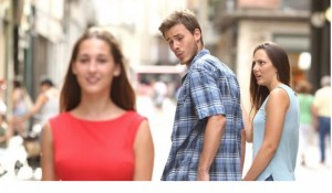 Create meme: holds the hand, relationship, distracted boyfriend