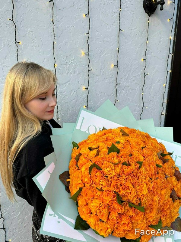 Create meme: 101 orange roses, kenyan rose orange, orange roses