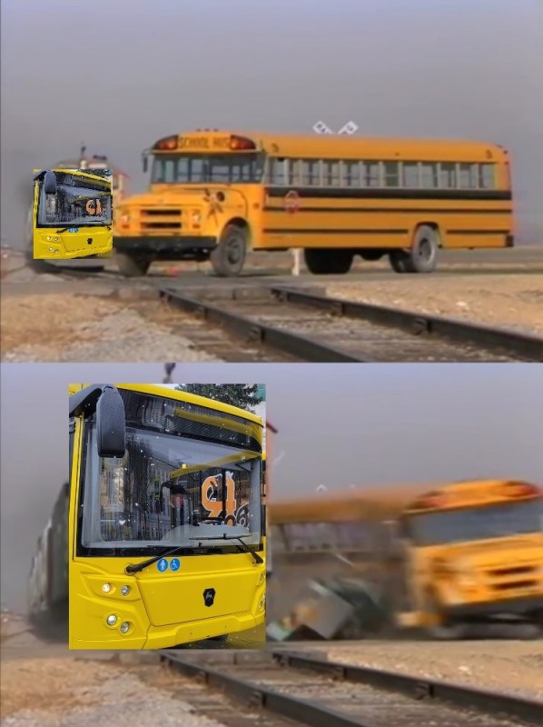 Создать мем: автобус американский, автобус мем, автобус