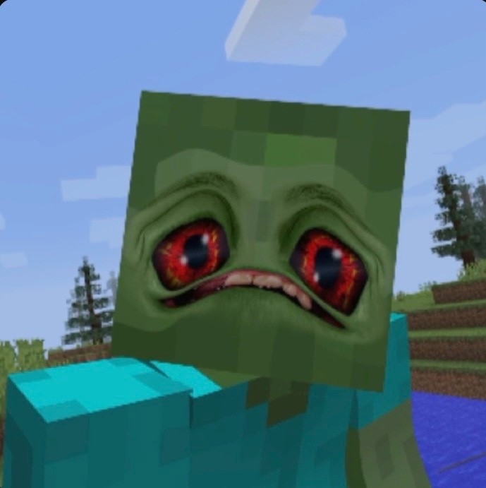 Create meme: red zombie minecraft, little zombie minecraft, creeper minecraft 