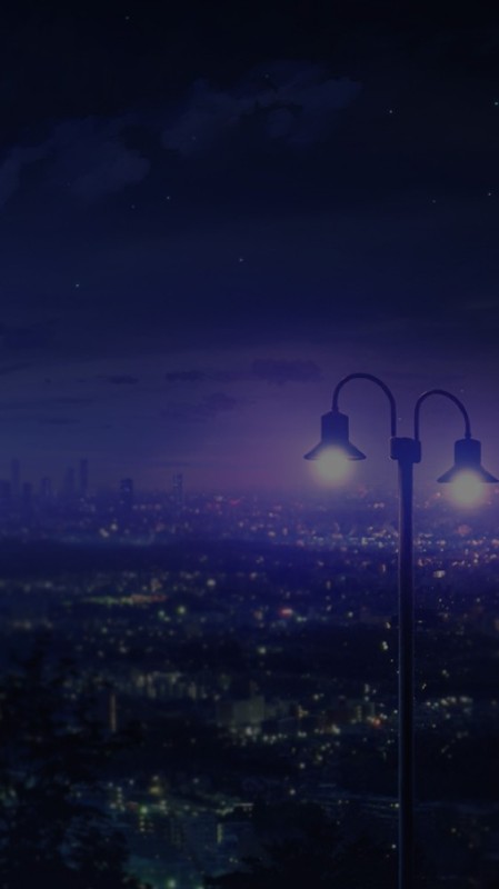 Создать мем: аниме фон синий, ночное небо аниме, красивый ночной вид в аниме