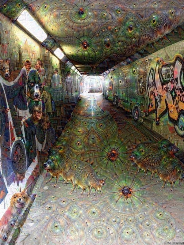 Create meme: graffiti tunnel, pictures , dream neural network