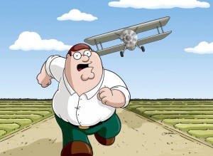Создать мем: peter griffin plane, peter griffin run away from airplane, питер гриффин купается в золоте